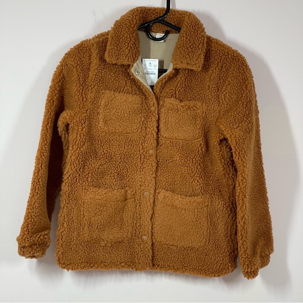 J.Crew Crewcuts Girls' shirt-jacket in sherpa size Large